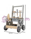 Детска работилница Уокър с дървени инструменти 3в1